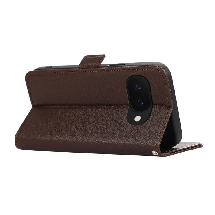 For Google Pixel 9a ABEEL Side-Magnetic Litchi Pattern Leather RFID Phone Case