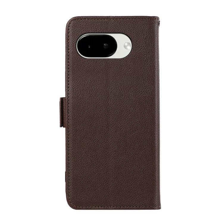 For Google Pixel 10a ABEEL Side-Magnetic Litchi Pattern Leather RFID Phone Case
