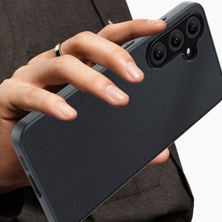 For Samsung Galaxy S24 FE 5G Ultra-thin Plain Skin Leather Phone Case