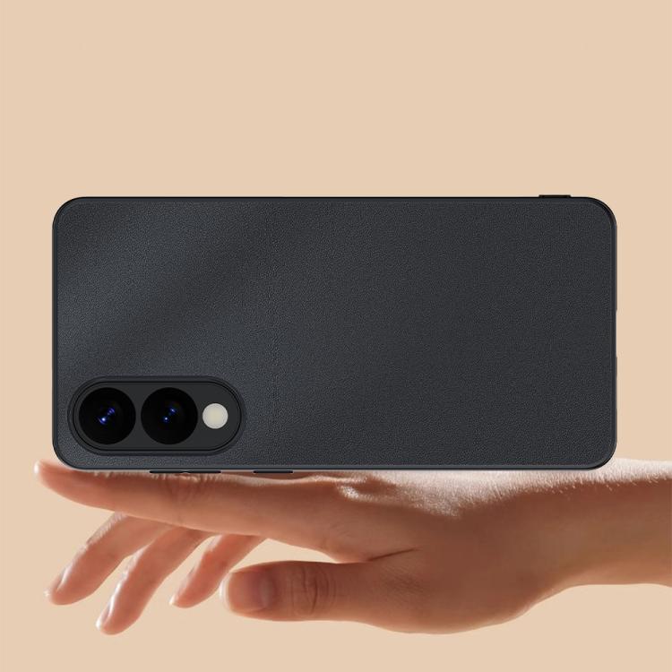 For Samsung Galaxy S25 Edge 5G Ultra-thin Plain Skin Leather Phone Case
