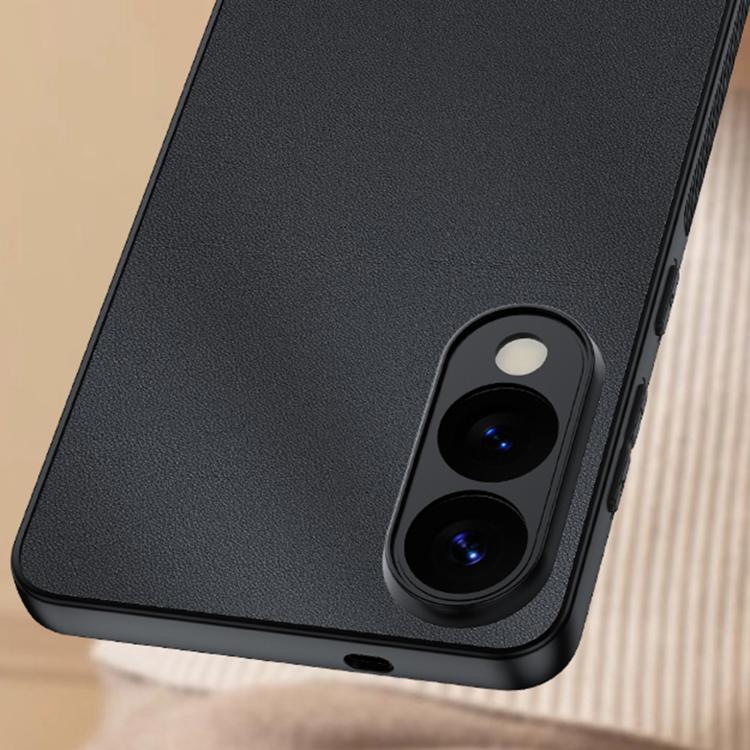 For Samsung Galaxy S25 Edge 5G Ultra-thin Plain Skin Leather Phone Case