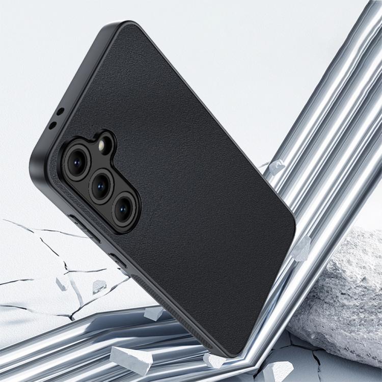 For Samsung Galaxy S25 FE 5G Ultra-thin Plain Skin Leather Phone Case