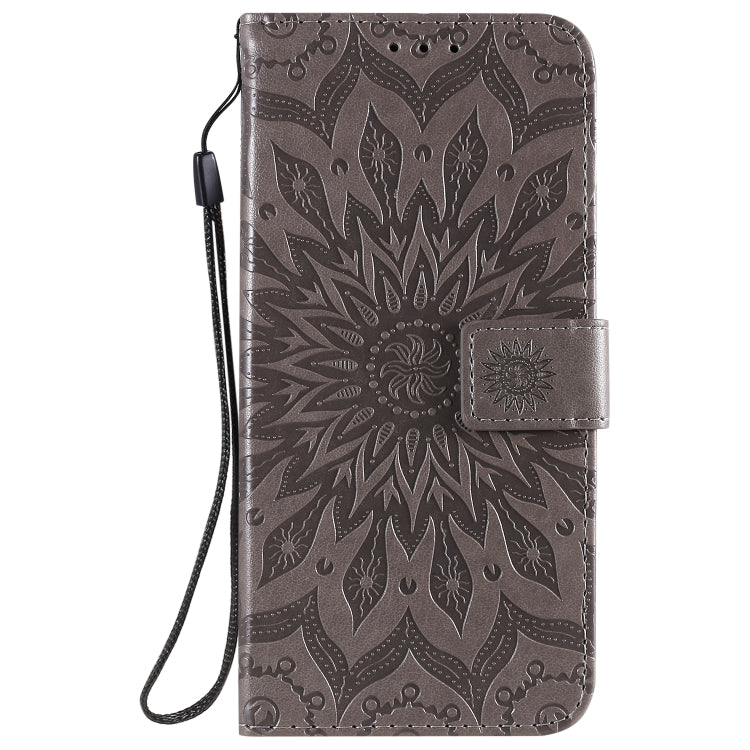 For Xiaomi Redmi 9 Sun Embossing Pattern Horizontal Flip Leather Case with Card Slot & Holder & Wallet & Lanyard