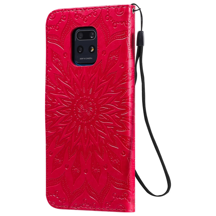 For Xiaomi Redmi 10X 5G / 10X Pro 5G Sun Embossing Pattern Horizontal Flip Leather Case with Card Slot & Holder & Wallet & Lanyard