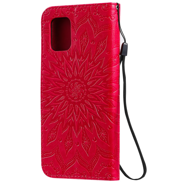 For Xiaomi Mi 10 Lite 5G Sun Embossing Pattern Horizontal Flip Leather Case with Card Slot & Holder & Wallet & Lanyard