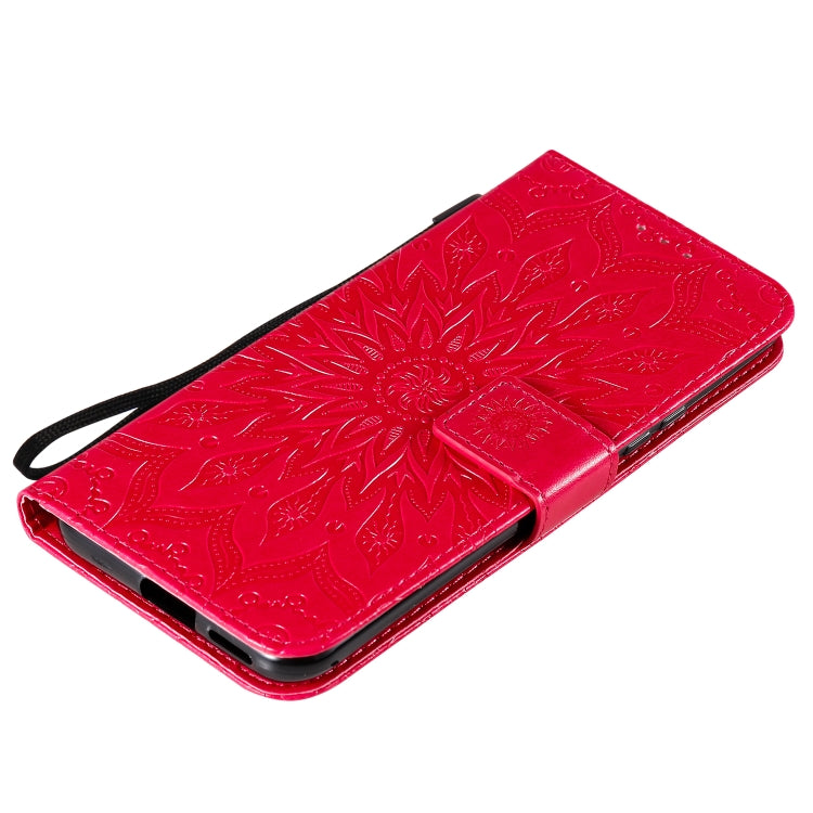 For Xiaomi Mi 10 Lite 5G Sun Embossing Pattern Horizontal Flip Leather Case with Card Slot & Holder & Wallet & Lanyard