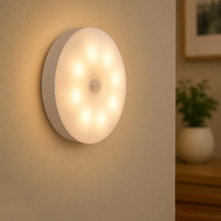 Intelligent Human Body Induction LED Night Light Bedside Lamp with Switch