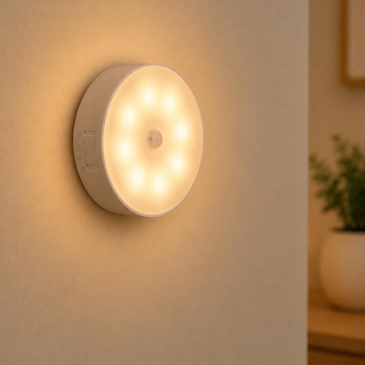 Intelligent Human Body Induction LED Night Light Bedside Lamp with Switch