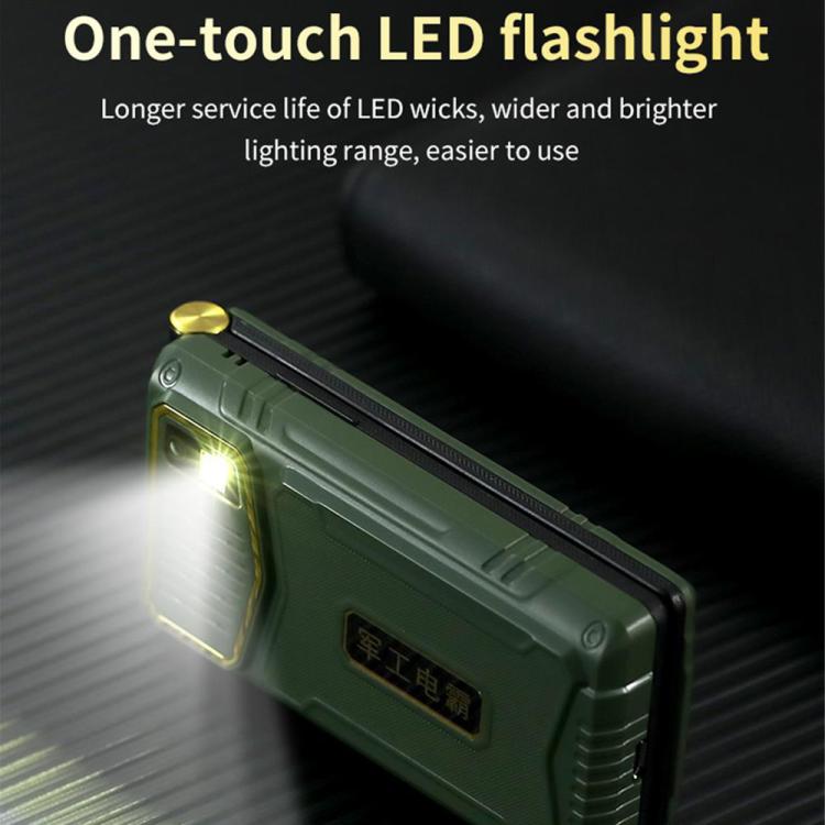 M7+ 4G Dual Screen Flip Elder Rugged Phone, 2.8 inch Inner, 2.4 inch Outer, 6800mAh Battery, 24 Keys, Flashlight, Network: 4G, Dual SIM, SOS, Plug:US Plug