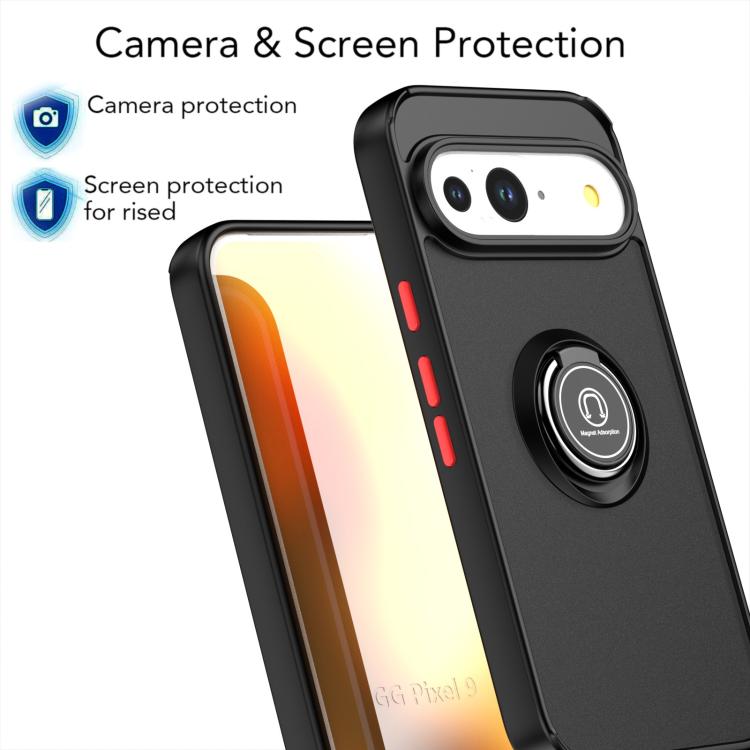 For Google Pixel 9 / 9 Pro Q Shadow 1 Series TPU + PC Phone Case with Ring