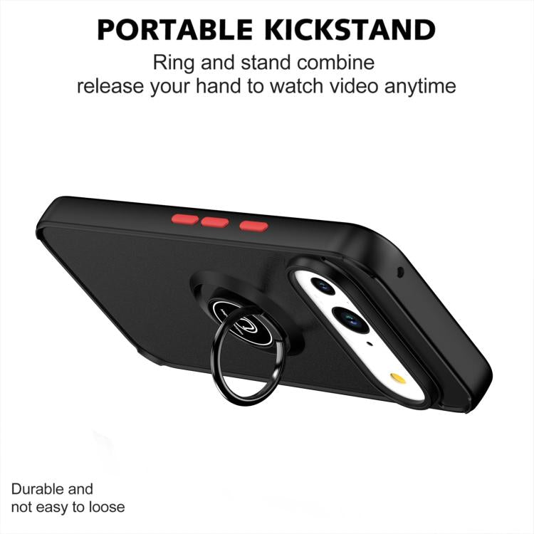 For Google Pixel 9 / 9 Pro Q Shadow 1 Series TPU + PC Phone Case with Ring