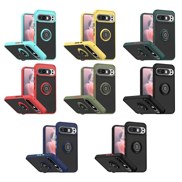 For Google Pixel 9 Pro XL Q Shadow 1 Series TPU + PC Phone Case with Ring