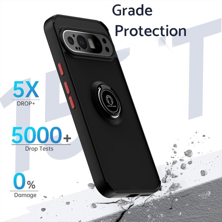 For Google Pixel 9 Pro XL Q Shadow 1 Series TPU + PC Phone Case with Ring