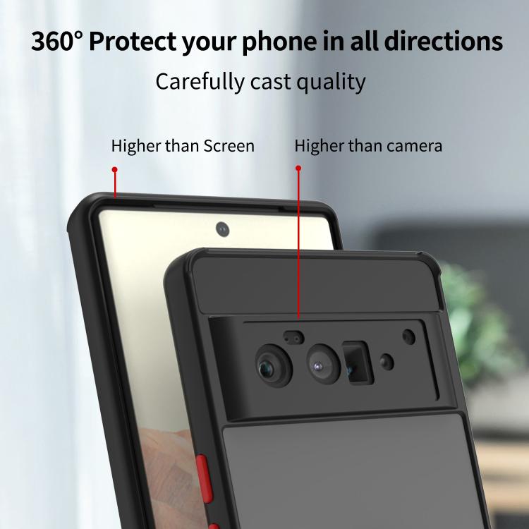 For Google Pixel 6 Pro Q Shadow 1 Series TPU + PC Phone Case with Ring