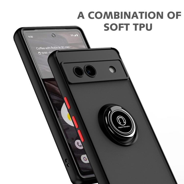 For Google Pixel 7a Q Shadow 1 Series TPU + PC Phone Case with Ring