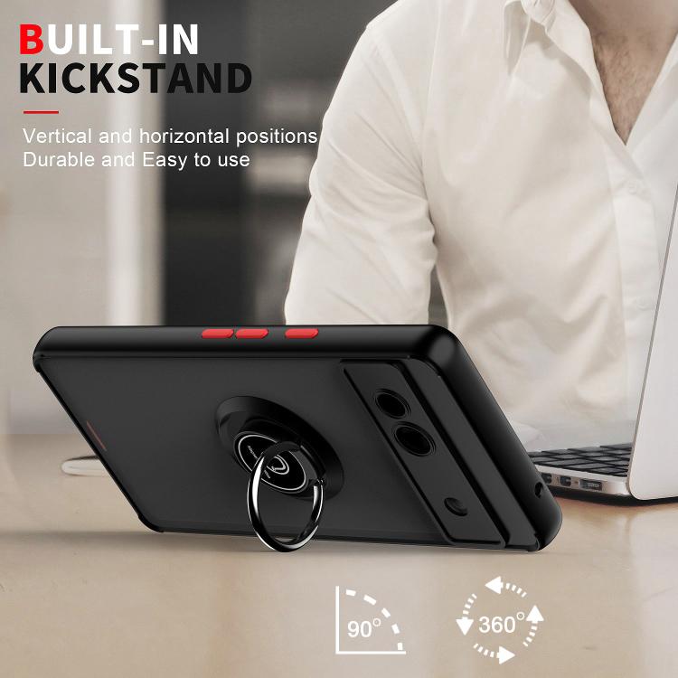 For Google Pixel 7a Q Shadow 1 Series TPU + PC Phone Case with Ring