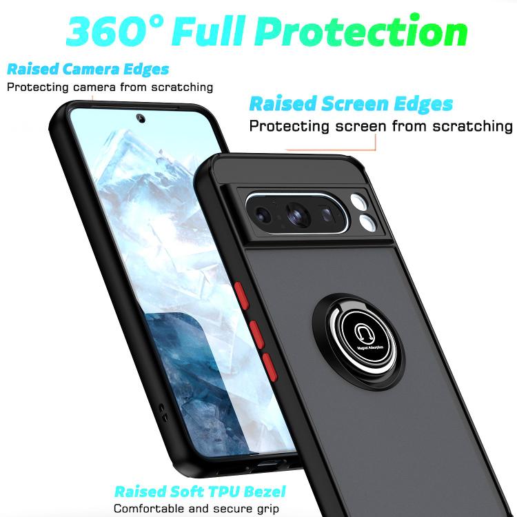 For Google Pixel 8 Pro Q Shadow 1 Series TPU + PC Phone Case with Ring