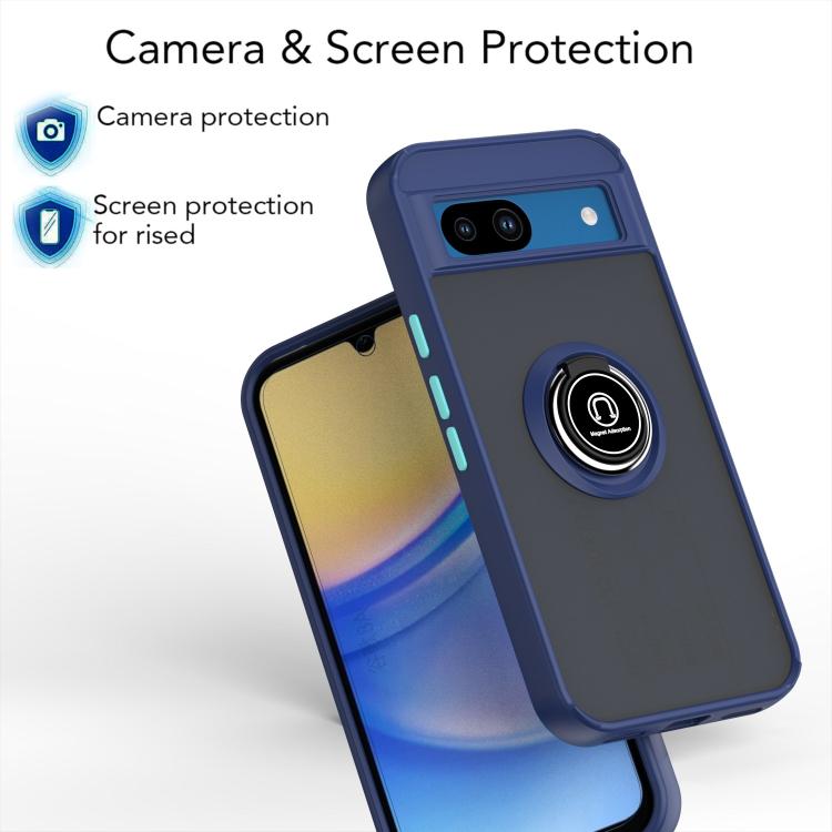 For Google Pixel 8a Q Shadow 1 Series TPU + PC Phone Case with Ring