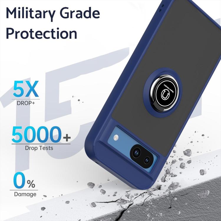 For Google Pixel 8a Q Shadow 1 Series TPU + PC Phone Case with Ring