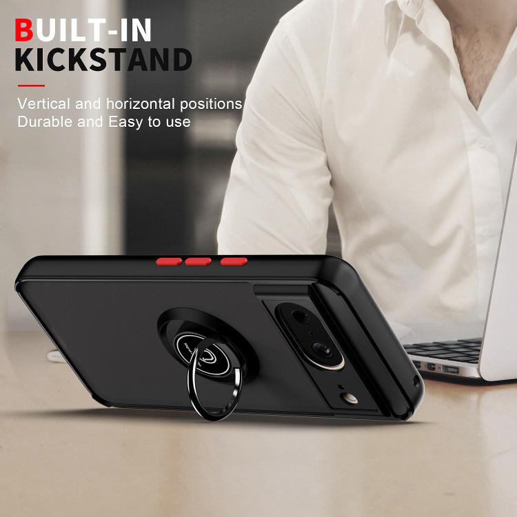 For Google Pixel 8 Q Shadow 1 Series TPU + PC Phone Case with Ring