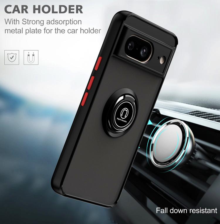 For Google Pixel 8 Q Shadow 1 Series TPU + PC Phone Case with Ring