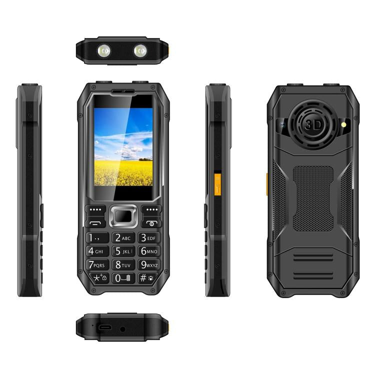 Q6000 Elder Keypad Phone, 2.4 inch, 6800mAh, Dual Flashlights, 21 Keys, SOS, FM, Dual SIM, GSM, Plug:EU Plug