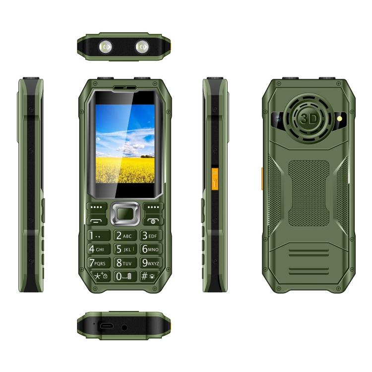 Q6000 Elder Keypad Phone, 2.4 inch, 6800mAh, Dual Flashlights, 21 Keys, SOS, FM, Dual SIM, GSM, Plug:EU Plug