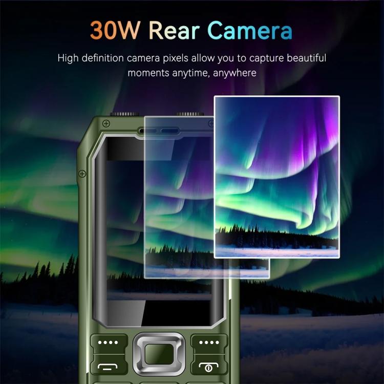 Q6000 Elder Keypad Phone, 2.4 inch, 6800mAh, Dual Flashlights, 21 Keys, SOS, FM, Dual SIM, GSM, Plug:EU Plug