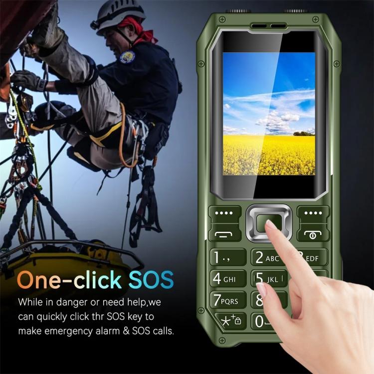 Q6000 Elder Keypad Phone, 2.4 inch, 6800mAh, Dual Flashlights, 21 Keys, SOS, FM, Dual SIM, GSM, Plug:EU Plug