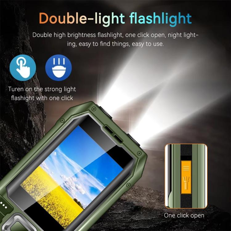 Q6000 Elder Keypad Phone, 2.4 inch, 6800mAh, Dual Flashlights, 21 Keys, SOS, FM, Dual SIM, GSM, Plug:EU Plug