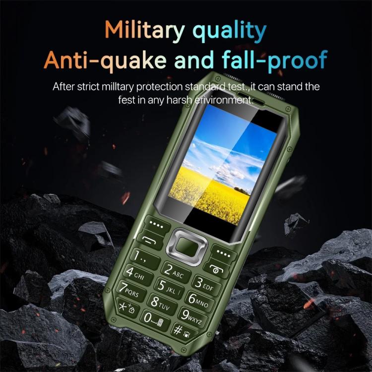 Q6000 Elder Keypad Phone, 2.4 inch, 6800mAh, Dual Flashlights, 21 Keys, SOS, FM, Dual SIM, GSM, Plug:EU Plug