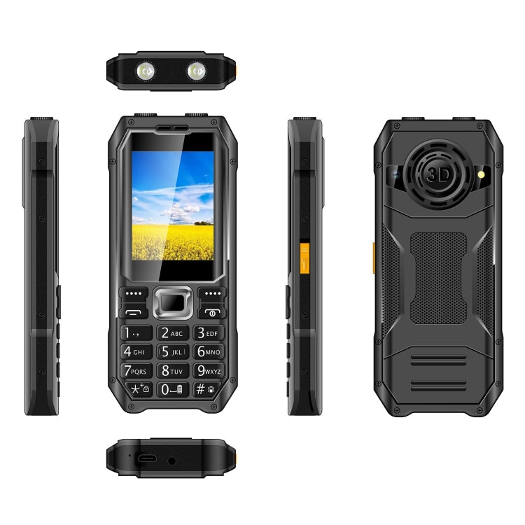 Q6000 Elder Keypad Phone, 2.4 inch, 6800mAh, Dual Flashlights, 21 Keys, SOS, FM, Dual SIM, GSM, Plug:UK Plug