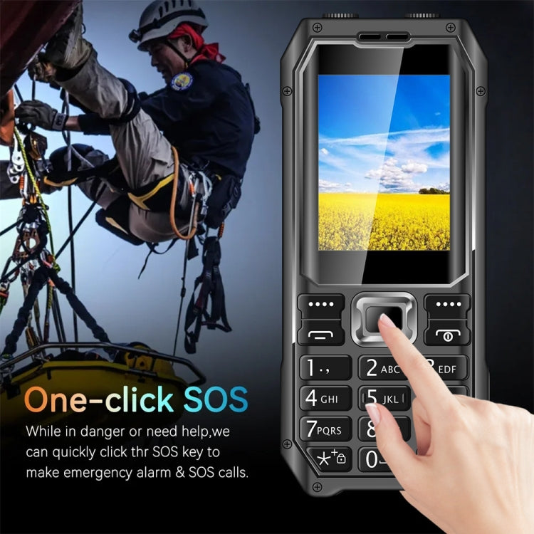 Q6000 Elder Keypad Phone, 2.4 inch, 6800mAh, Dual Flashlights, 21 Keys, SOS, FM, Dual SIM, GSM, Plug:UK Plug