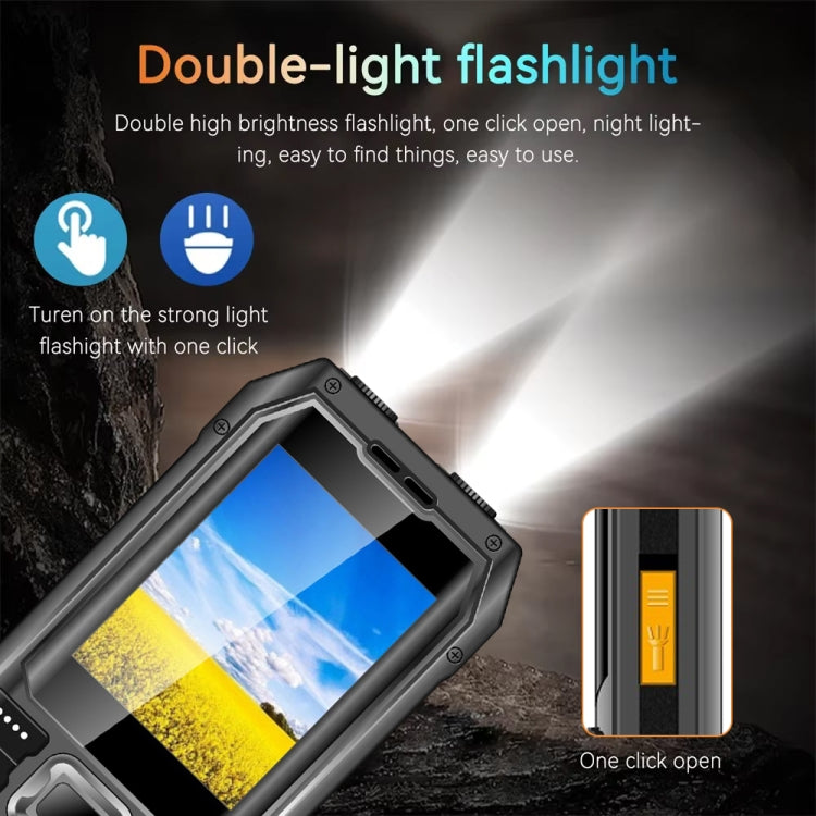 Q6000 Elder Keypad Phone, 2.4 inch, 6800mAh, Dual Flashlights, 21 Keys, SOS, FM, Dual SIM, GSM, Plug:UK Plug