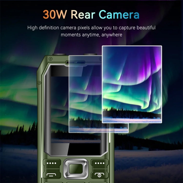 Q6000 Elder Keypad Phone, 2.4 inch, 6800mAh, Dual Flashlights, 21 Keys, SOS, FM, Dual SIM, GSM, Plug:UK Plug