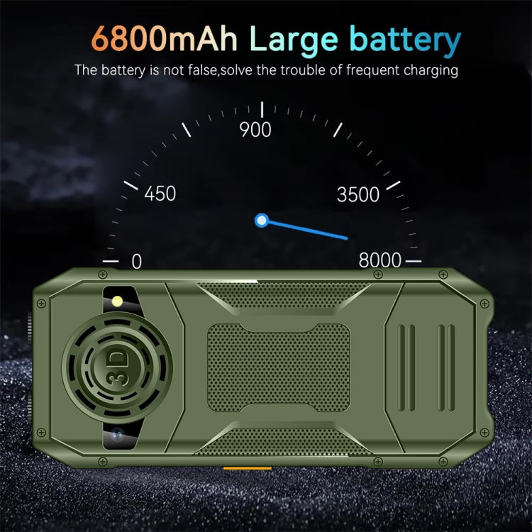 Q6000 Elder Keypad Phone, 2.4 inch, 6800mAh, Dual Flashlights, 21 Keys, SOS, FM, Dual SIM, GSM, Plug:UK Plug