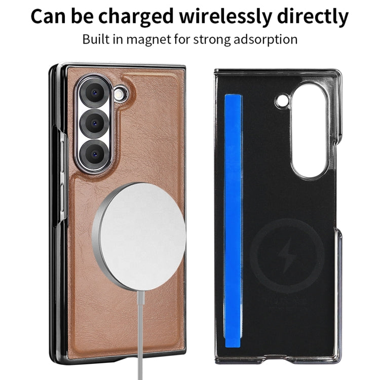 For Samsung Galaxy Z Fold6 VIETAO Integrated MagSafe PU Phone Case