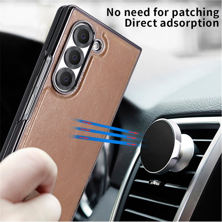 For Samsung Galaxy Z Fold6 VIETAO Integrated MagSafe PU Phone Case