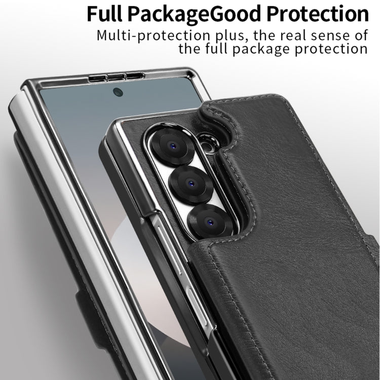 For Samsung Galaxy Z Fold6 VIETAO Integrated RFID MagSafe Detachable PU Phone Case
