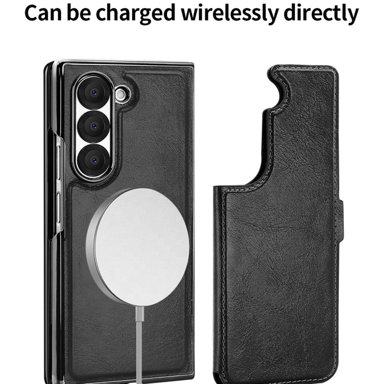 For Samsung Galaxy Z Fold6 VIETAO Integrated RFID MagSafe Detachable PU Phone Case