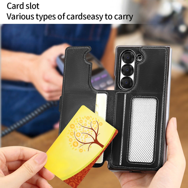 For Samsung Galaxy Z Fold6 VIETAO Integrated RFID MagSafe Detachable PU Phone Case