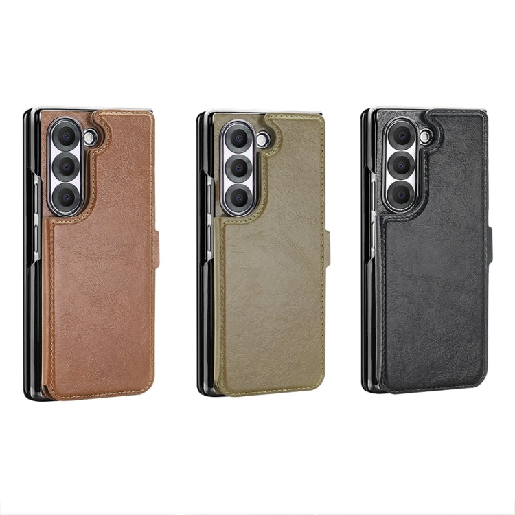 For Samsung Galaxy Z Fold5 VIETAO Integrated RFID MagSafe Detachable PU Phone Case