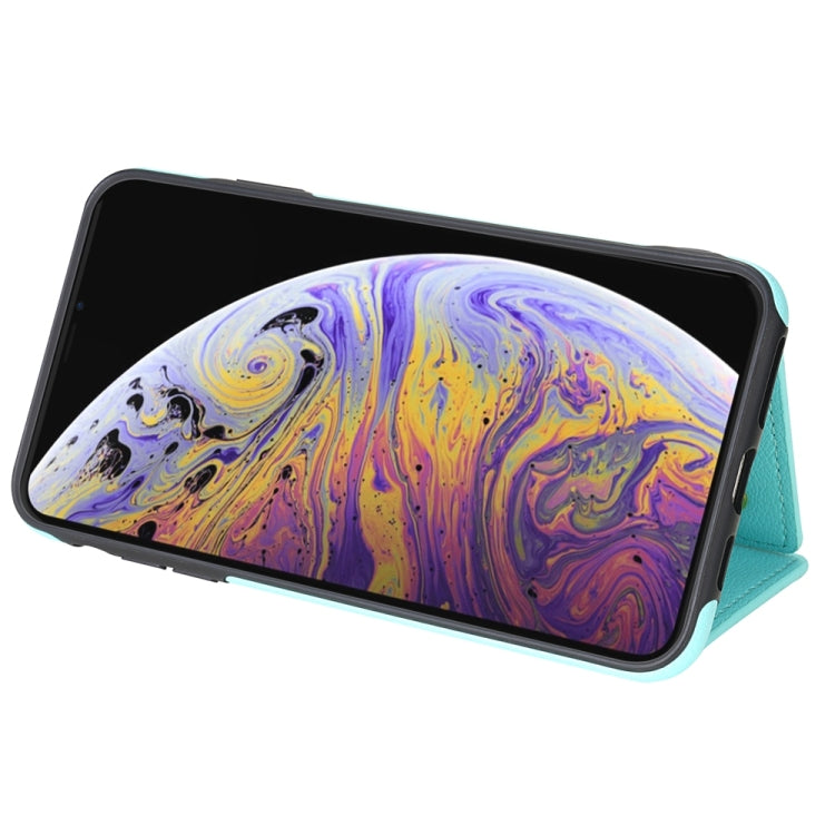 For iPhone XR Three Fold Card Bag Phone Case with Long Lanyard