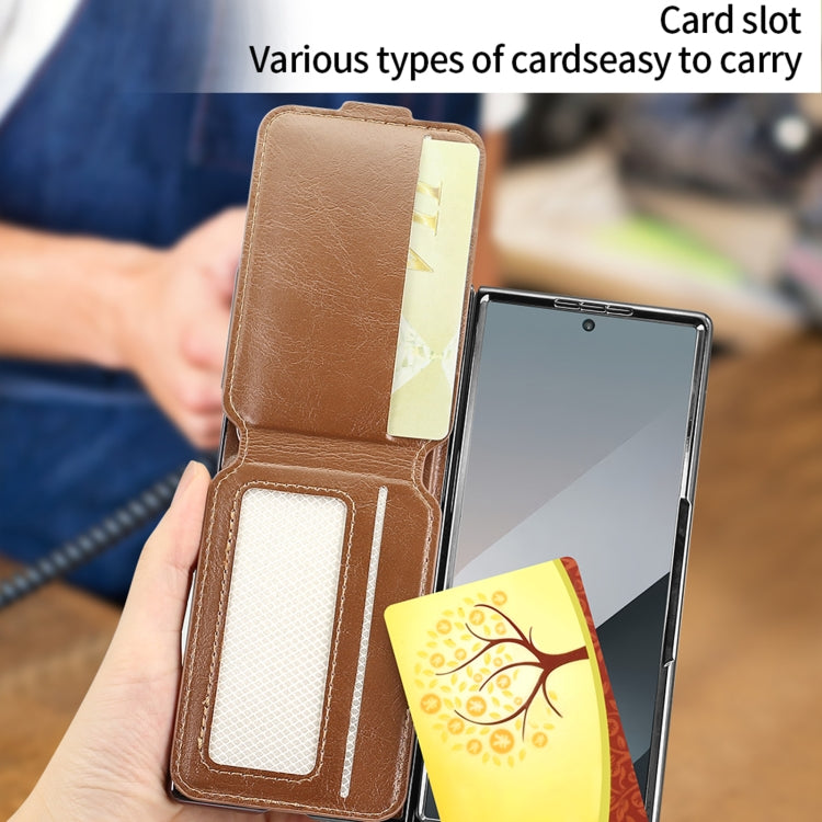 For Samsung Galaxy Z Fold6 VIETAO Integrated MagSafe RFID Detachable Card Bag PU Phone Case