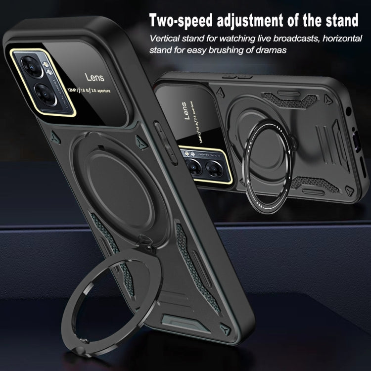 For OPPO A77 5G / A57 5G / A77s 4G Large Window MagSafe Holder Phone Case