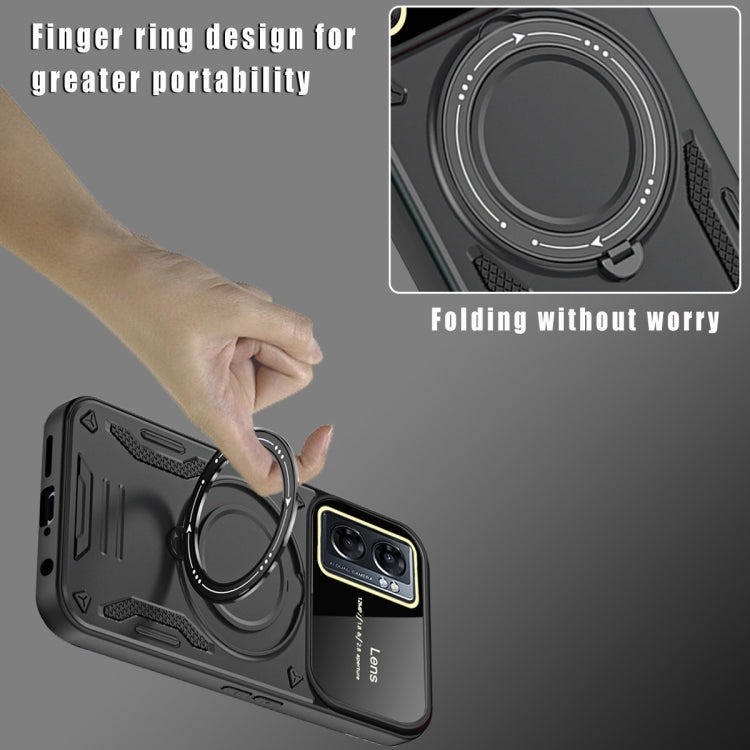 For OPPO A77 5G / A57 5G / A77s 4G Large Window MagSafe Holder Phone Case