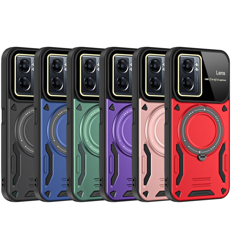 For OPPO A77 5G / A57 5G / A77s 4G Large Window MagSafe Holder Phone Case