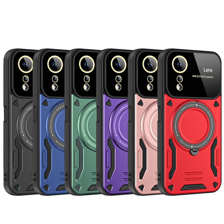 For OPPO A78 5G Large Window MagSafe Holder Phone Case
