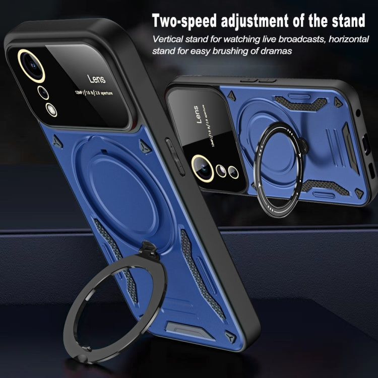 For OPPO A78 5G Large Window MagSafe Holder Phone Case