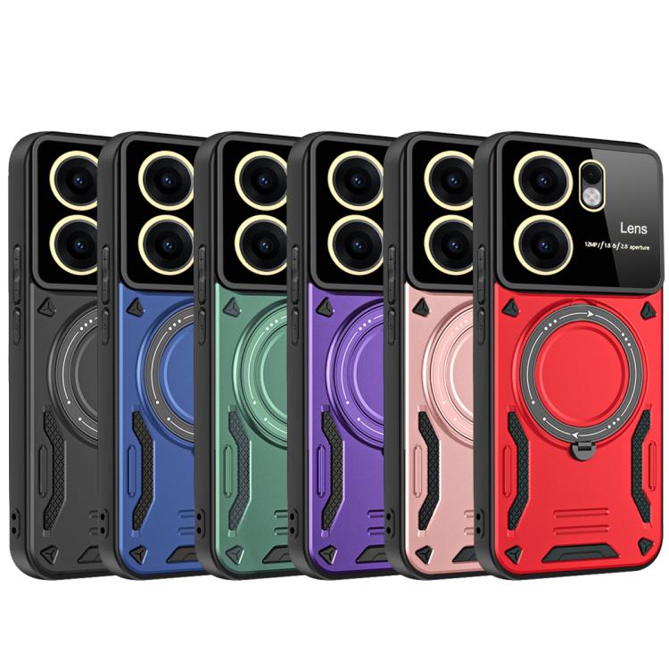 For OPPO Reno13 F 4G / 5G Large Window MagSafe Holder Phone Case